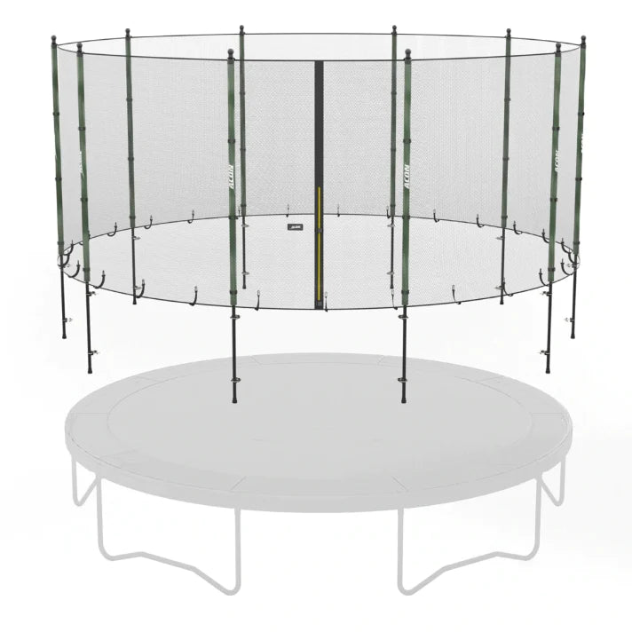 Standard round trampoline enclosure