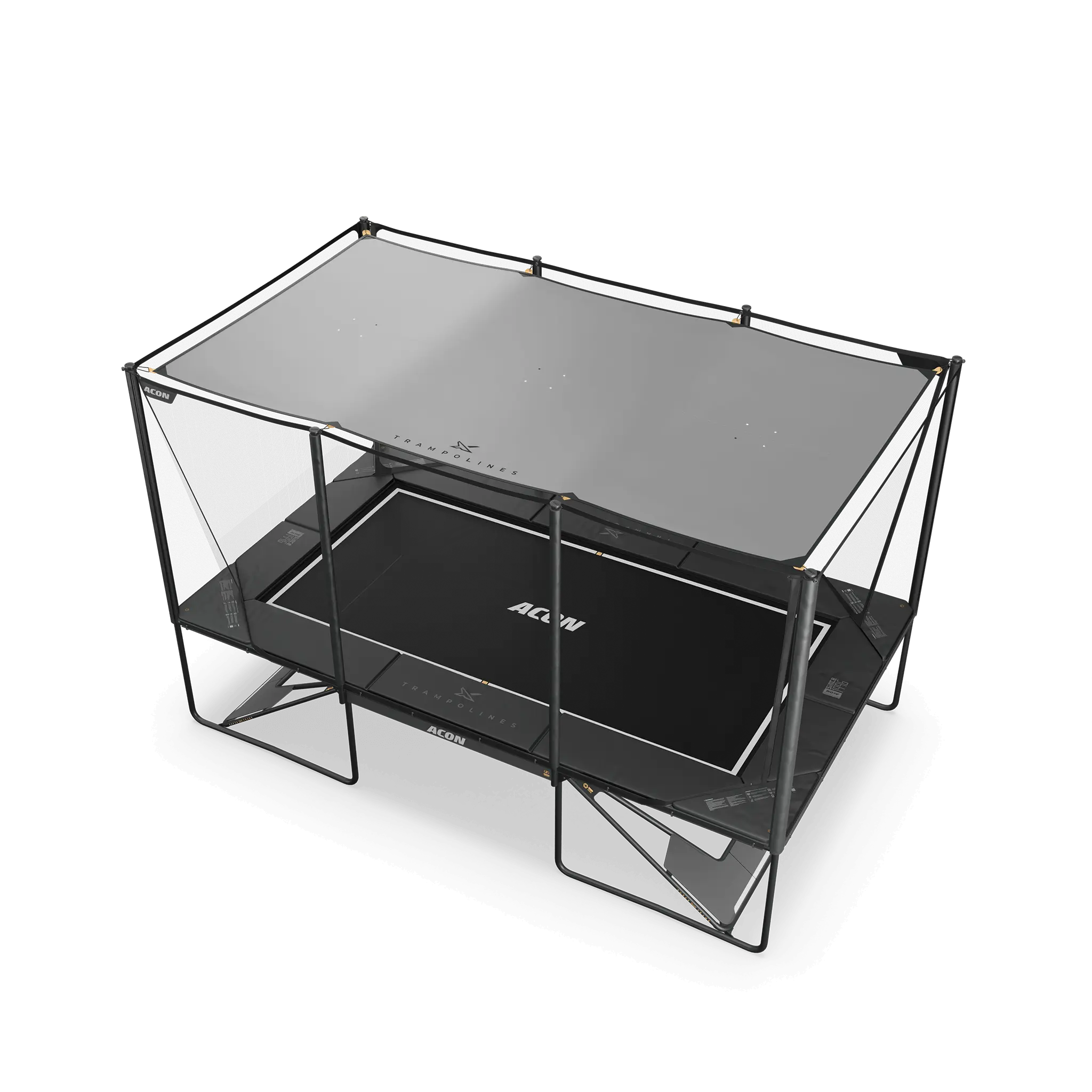 Acon X Trampoline, Shade assembled on the top, metallic colour side up.