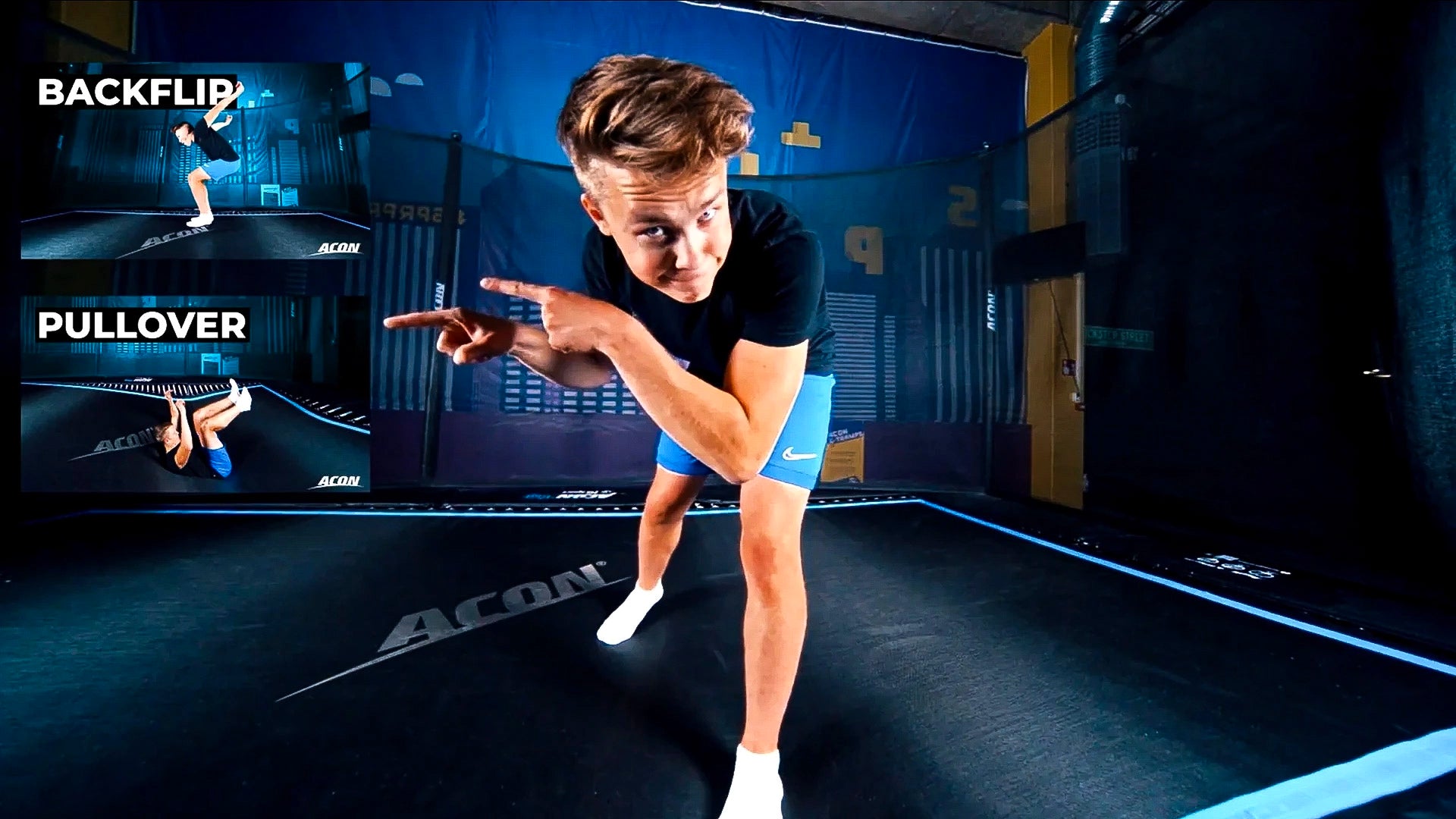 Trampoline tricks video guide.