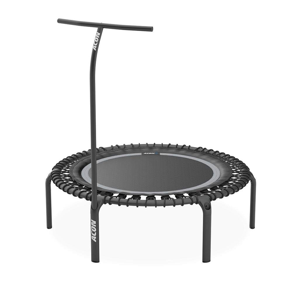 ACON Fit 1,12m Round Rebounder Black Fitness Trampoline with Handlebar