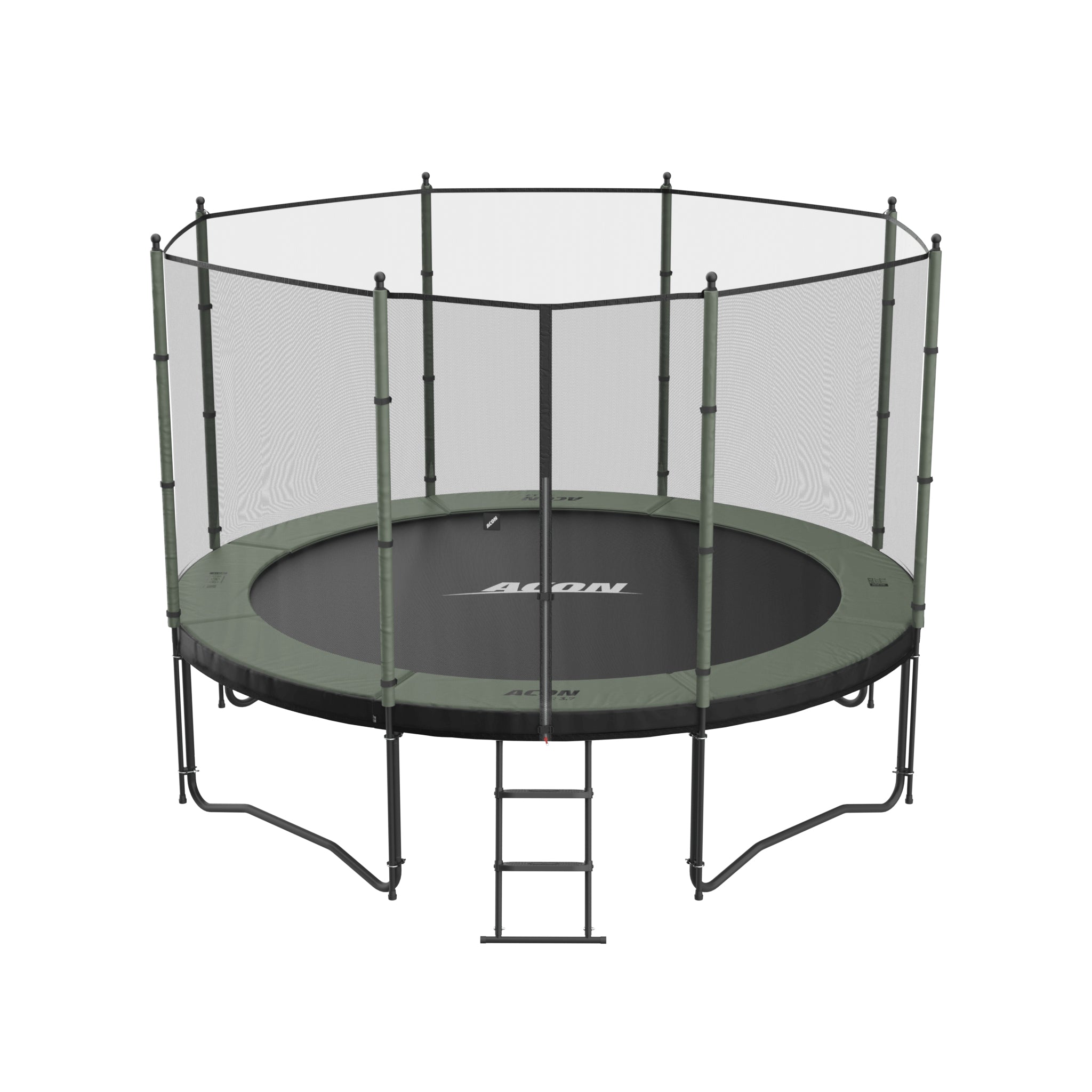 ACON Air 3,7m Trampoline with Standard Enclosure and ladder.