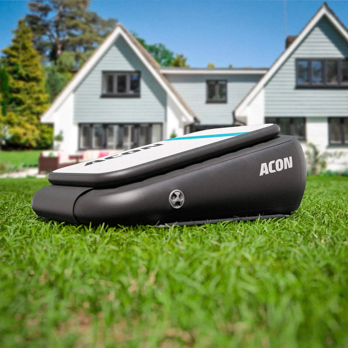 New Acon Airboard outside on the green grass. 
