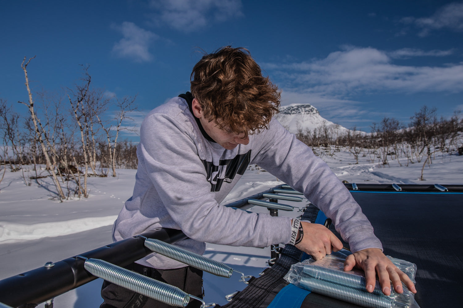 Fixing the trampoline springs