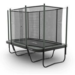 Rectangular Acon trampoline with safety net