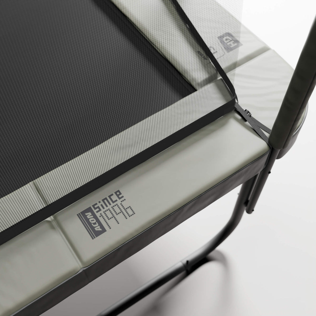 Close-up image of a trampoline safety padding.