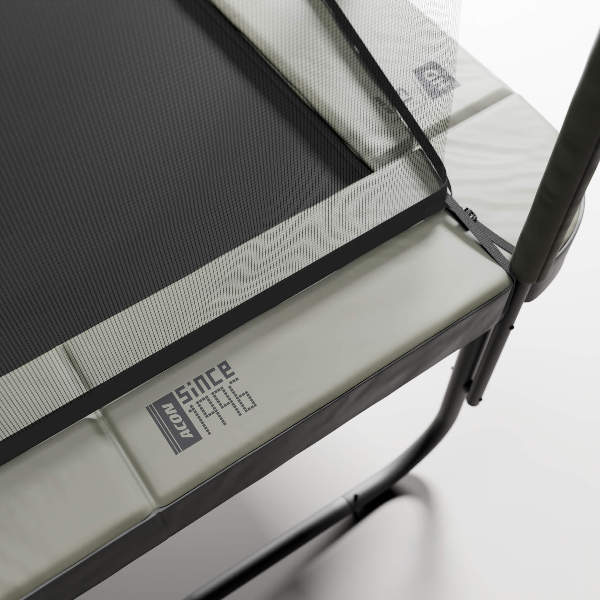 Close-up image of a trampoline safety padding.