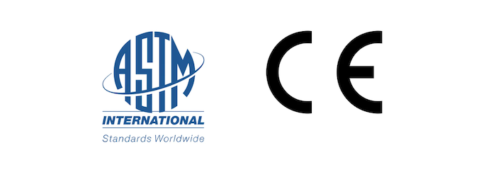 ASTM International Standards Worldwide and CE logos