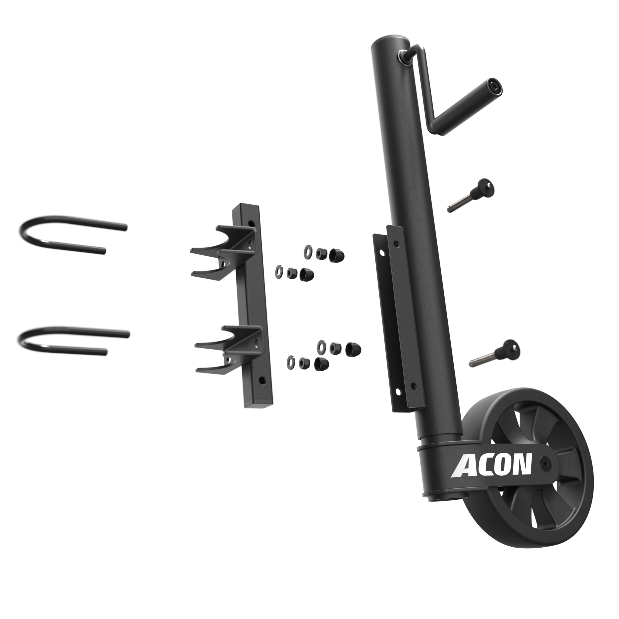 The parts of the Acon Trampoline Wheels separated.