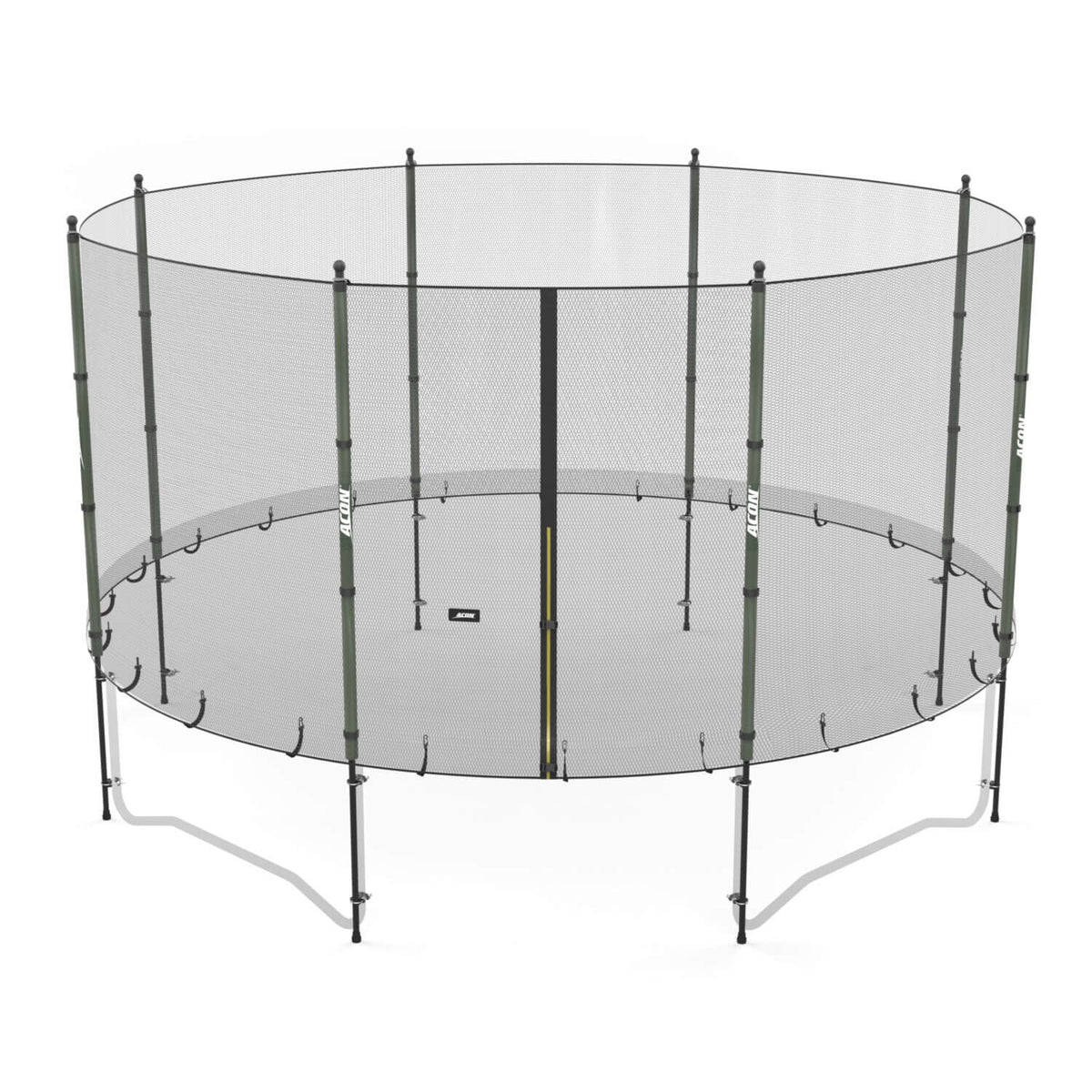 ACON Standard Enclosure attached to the trampoline.