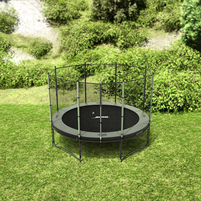 Acon Air 3,7m trampoline with Standard Enclosure on a backyard
