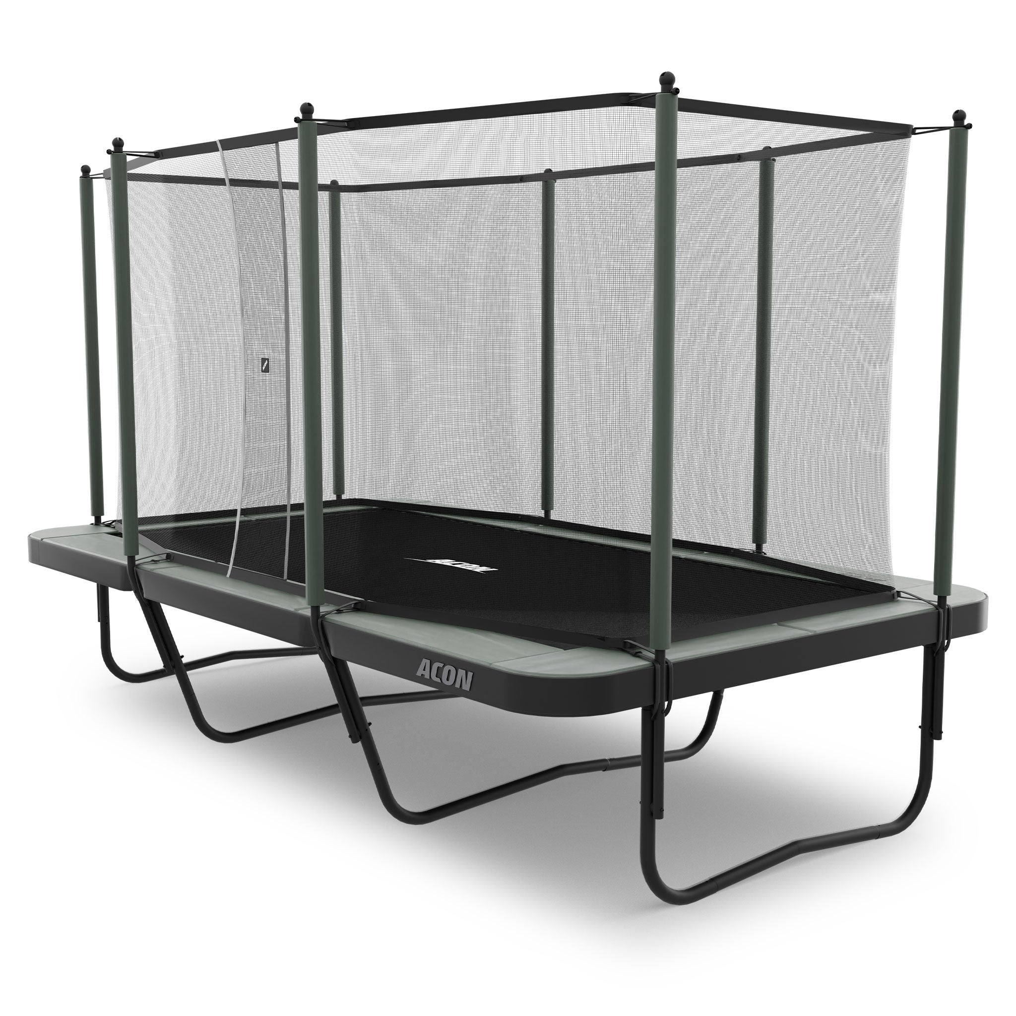 ACON 16 HD Trampoline with enclosure on a white background