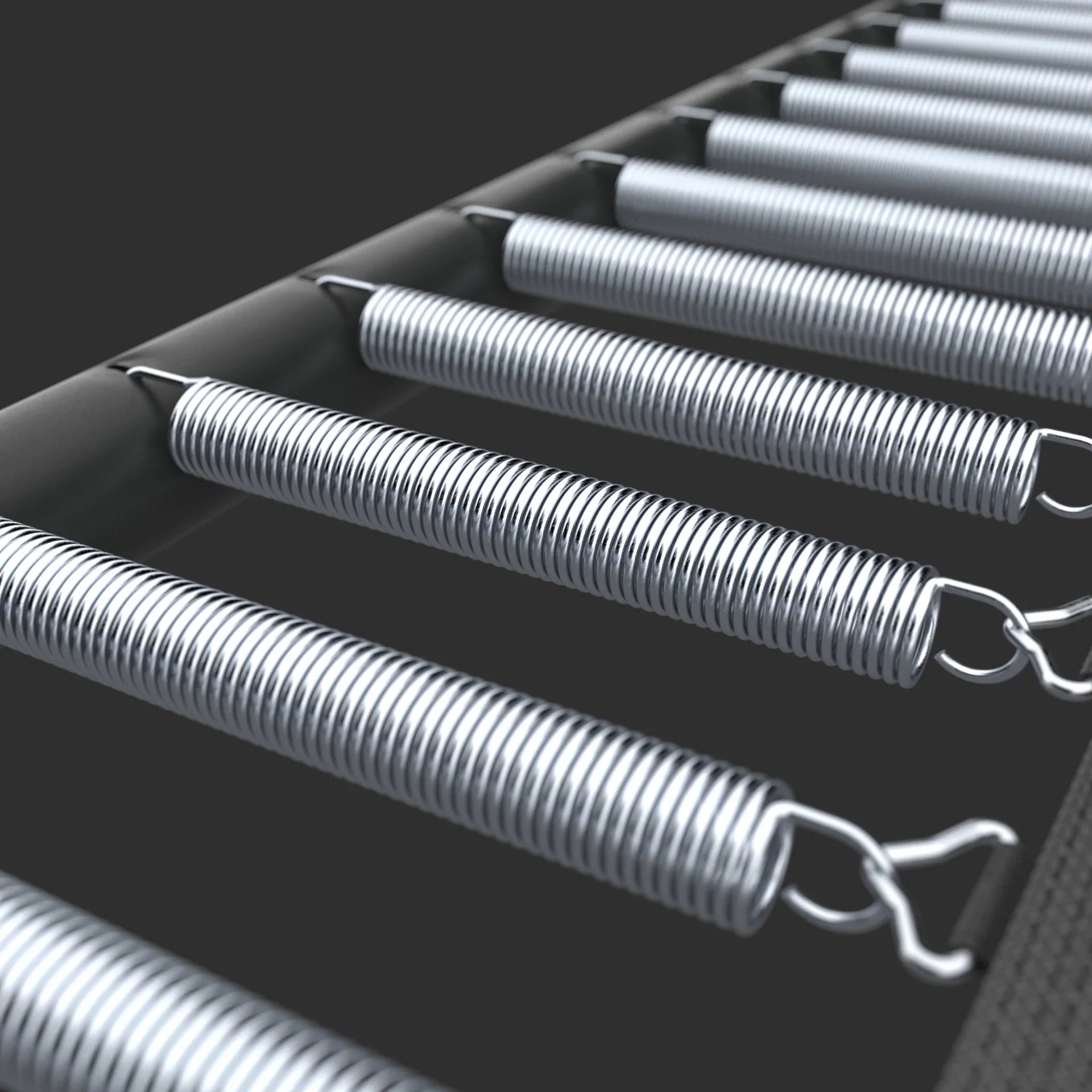 A closeup of ACON 16 HD Trampoline's Springs assembled