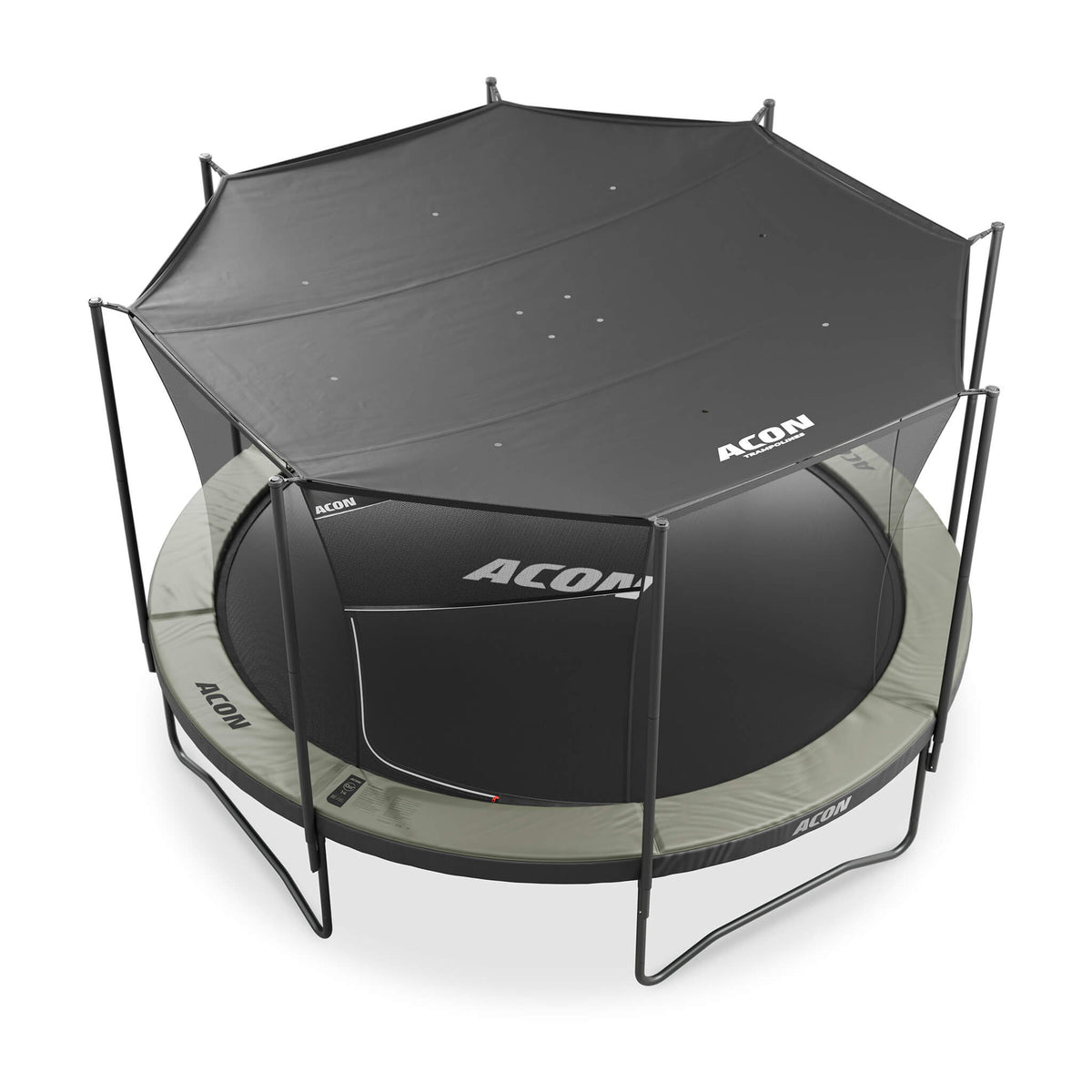Acon Air Shade on Acon Air trampoline silver side up.
