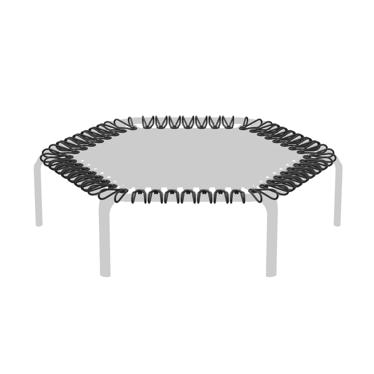 ACON FIT trampoline on a white background with the bungees highlighted.