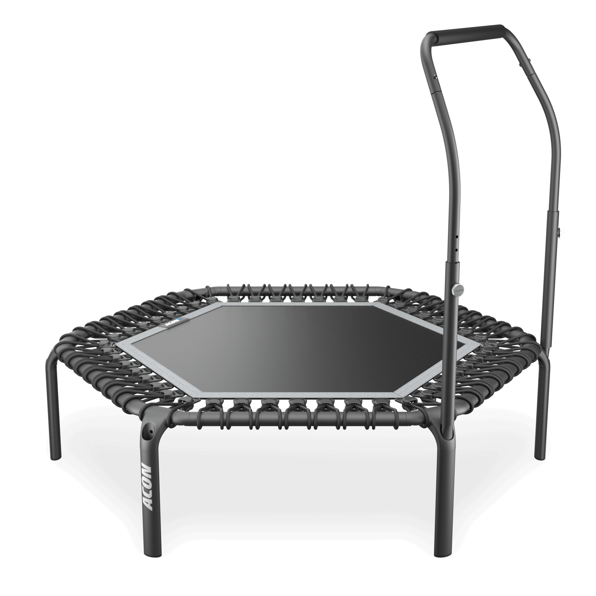 ACON Fit 1,14 m Hexagon Rebounder with Active Handlebar, black.