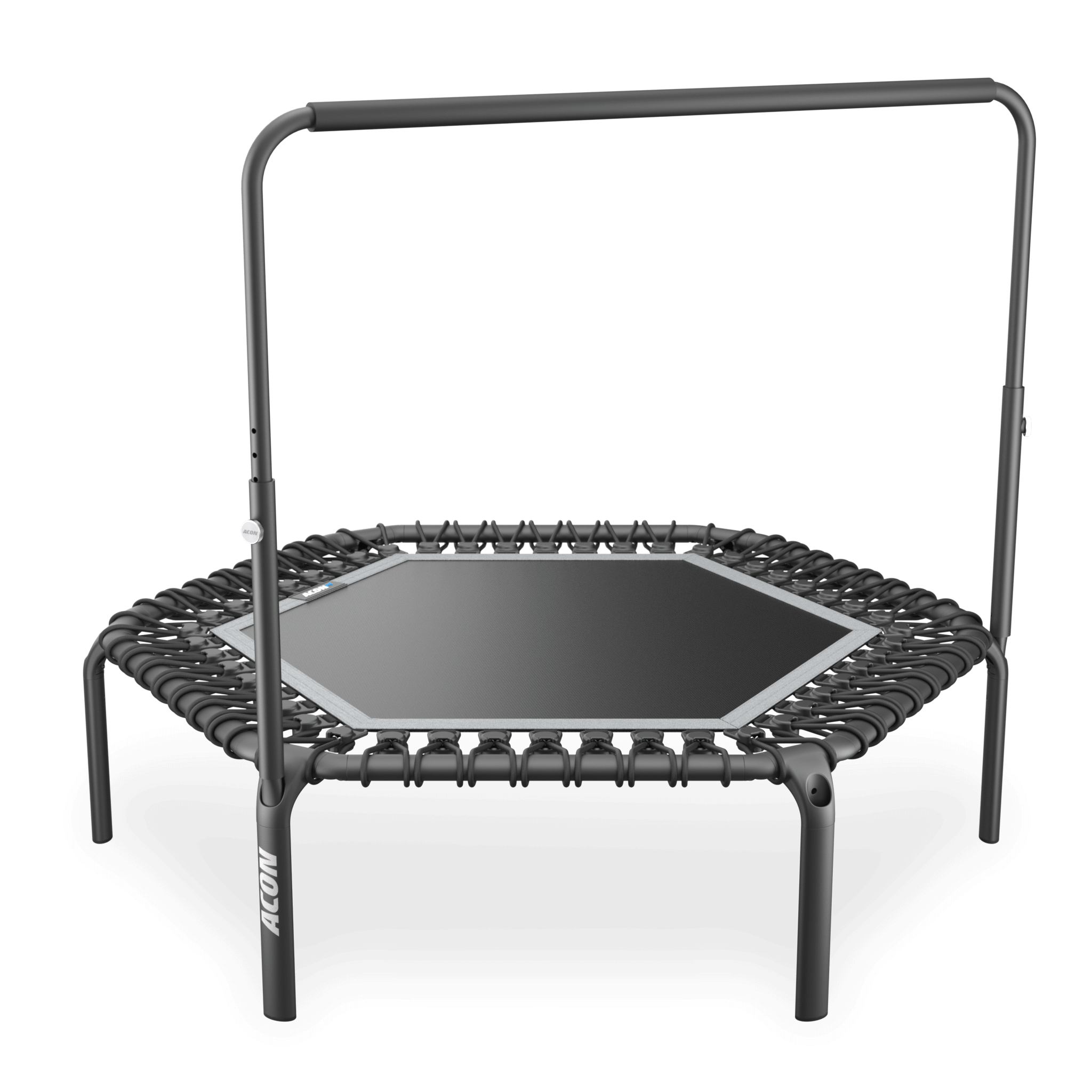 ACON Fit 1,14 m Hexagon Rebounder with Balance Handlebar, black.