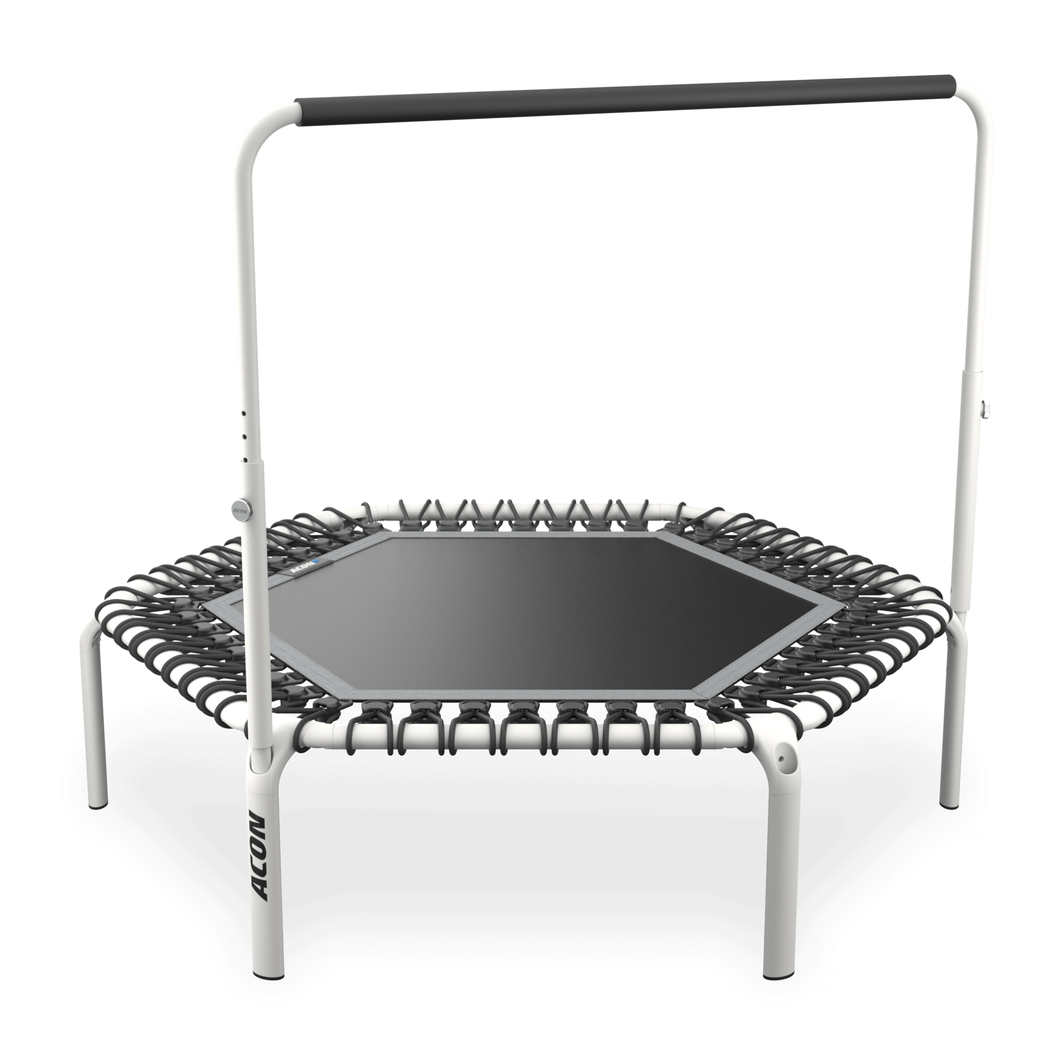 ACON Fit 1,14 m Hexagon Rebounder with Balance Handlebar, white.