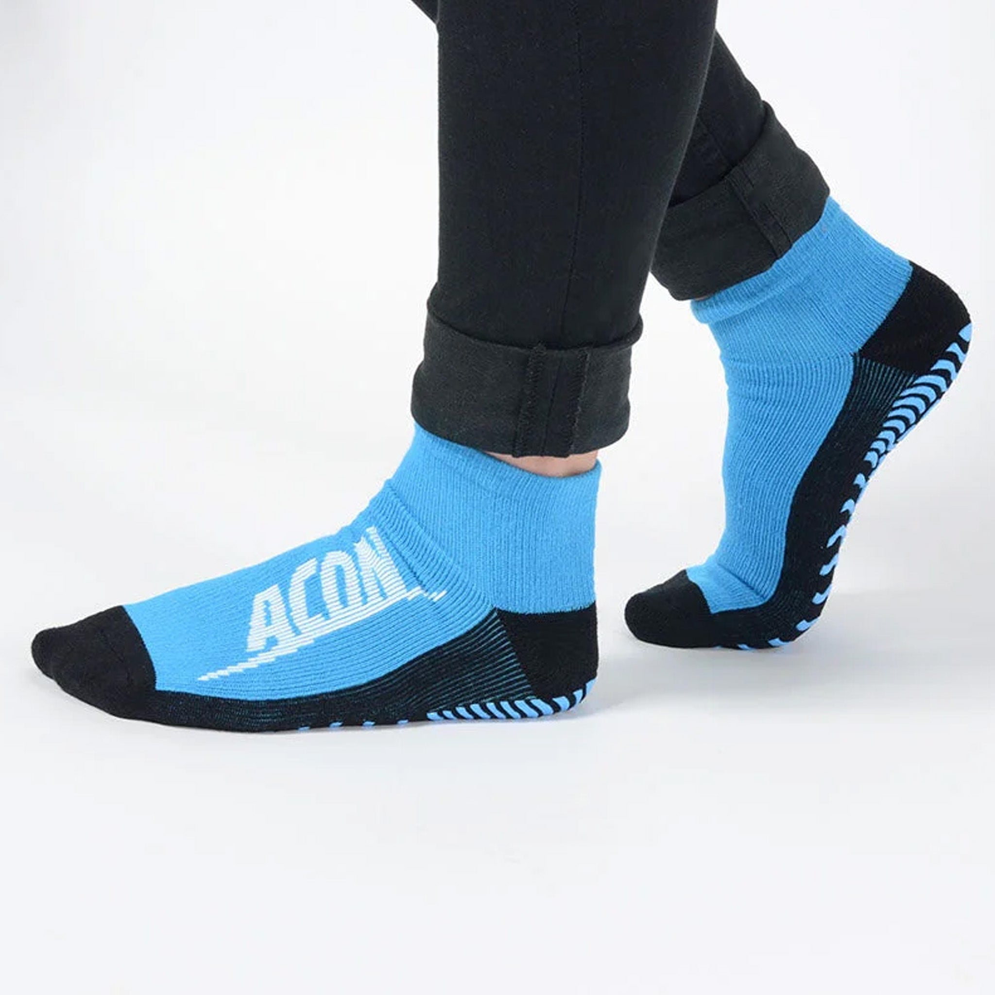 ACON Trampoline socks captured from the side.