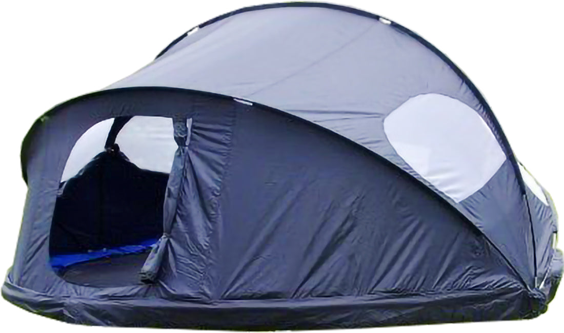 ACON trampoline tent in blue color on a white background