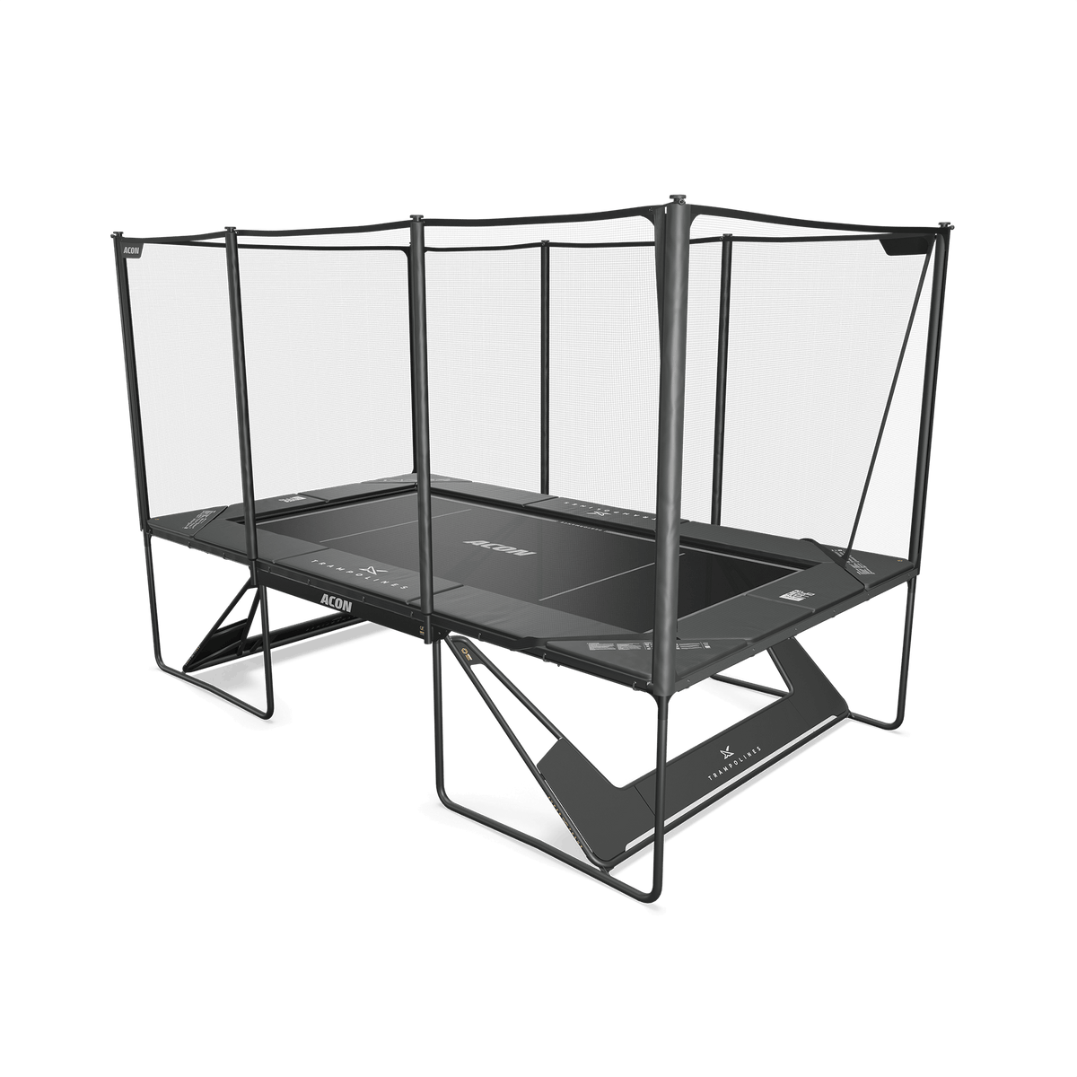 Image of the Performance Mat installed to an Acon X trampoline, Black