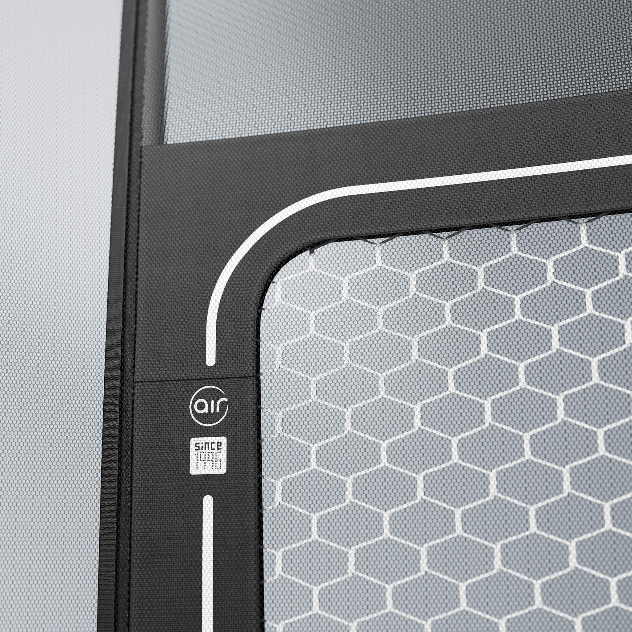 Close-up detail of the ACON Air Football Goal Panel.