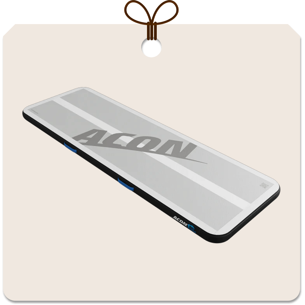Gift package card with an image of Acon 10ft airtrack.