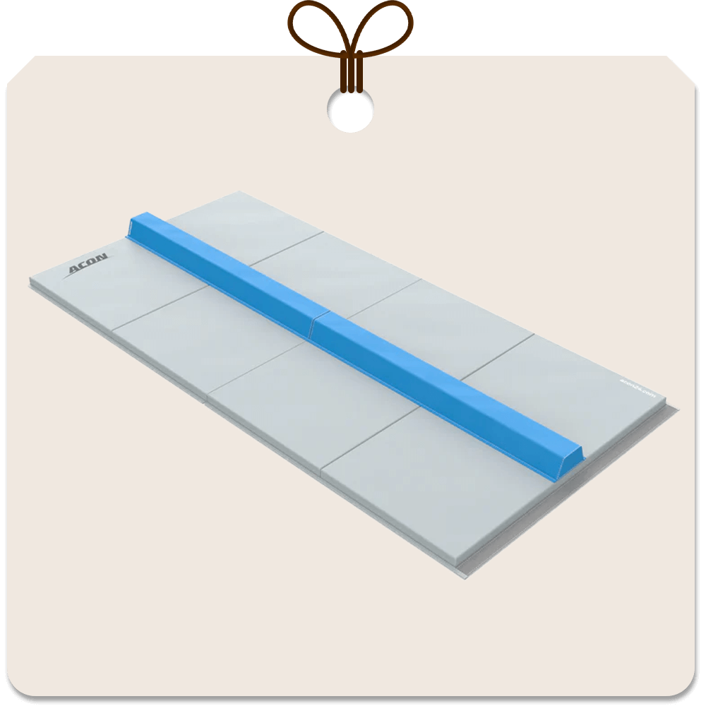 Gift package card with an image of Acon Gymnastics Set.