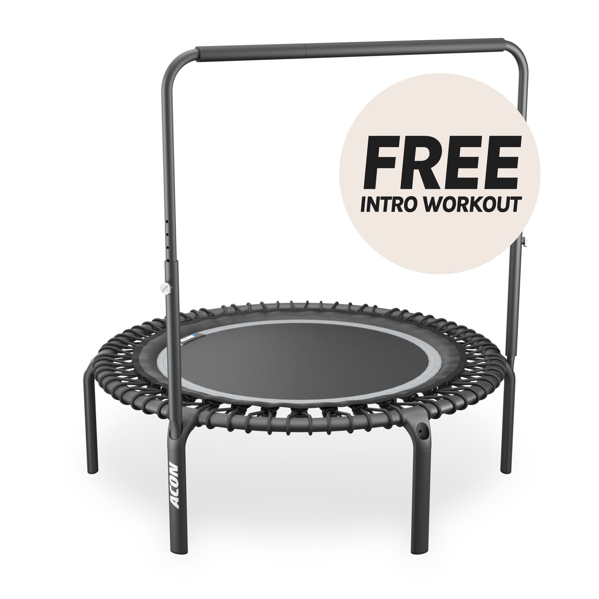ACON Fit 1,12 m Round Rebounder with Balance Handlebar, black.