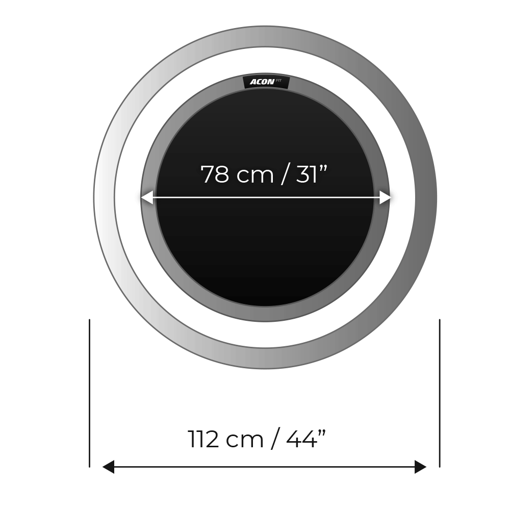 ACON FIT 1,12 m Trampoline Round, Black.