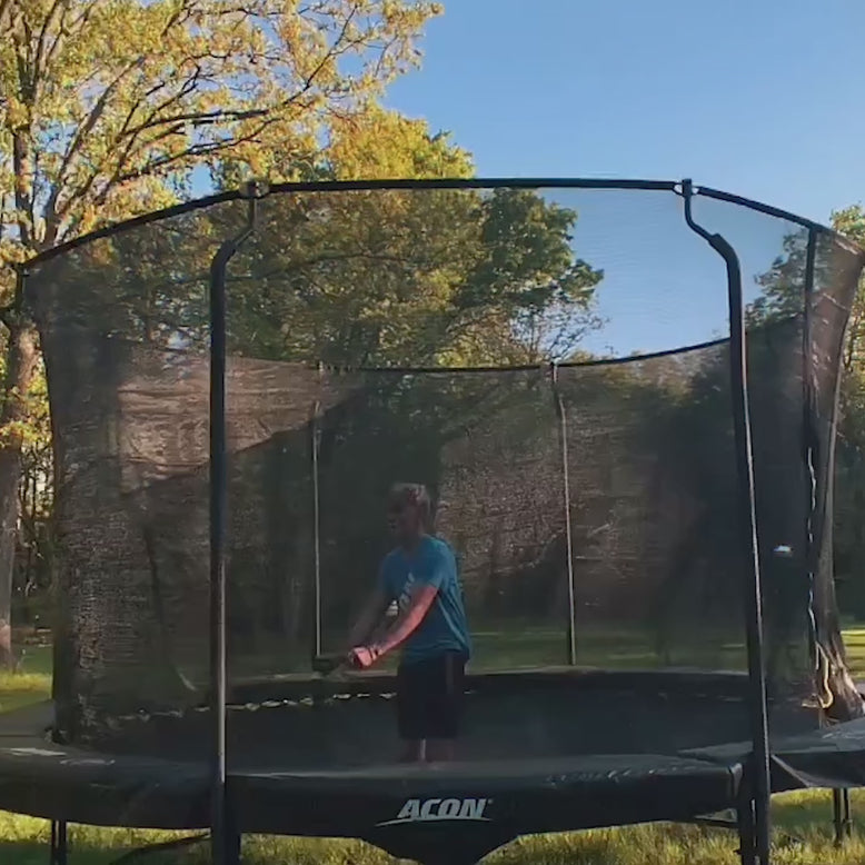 ACON Air 4,3m Black Round Trampoline with Premium Net and Ladder