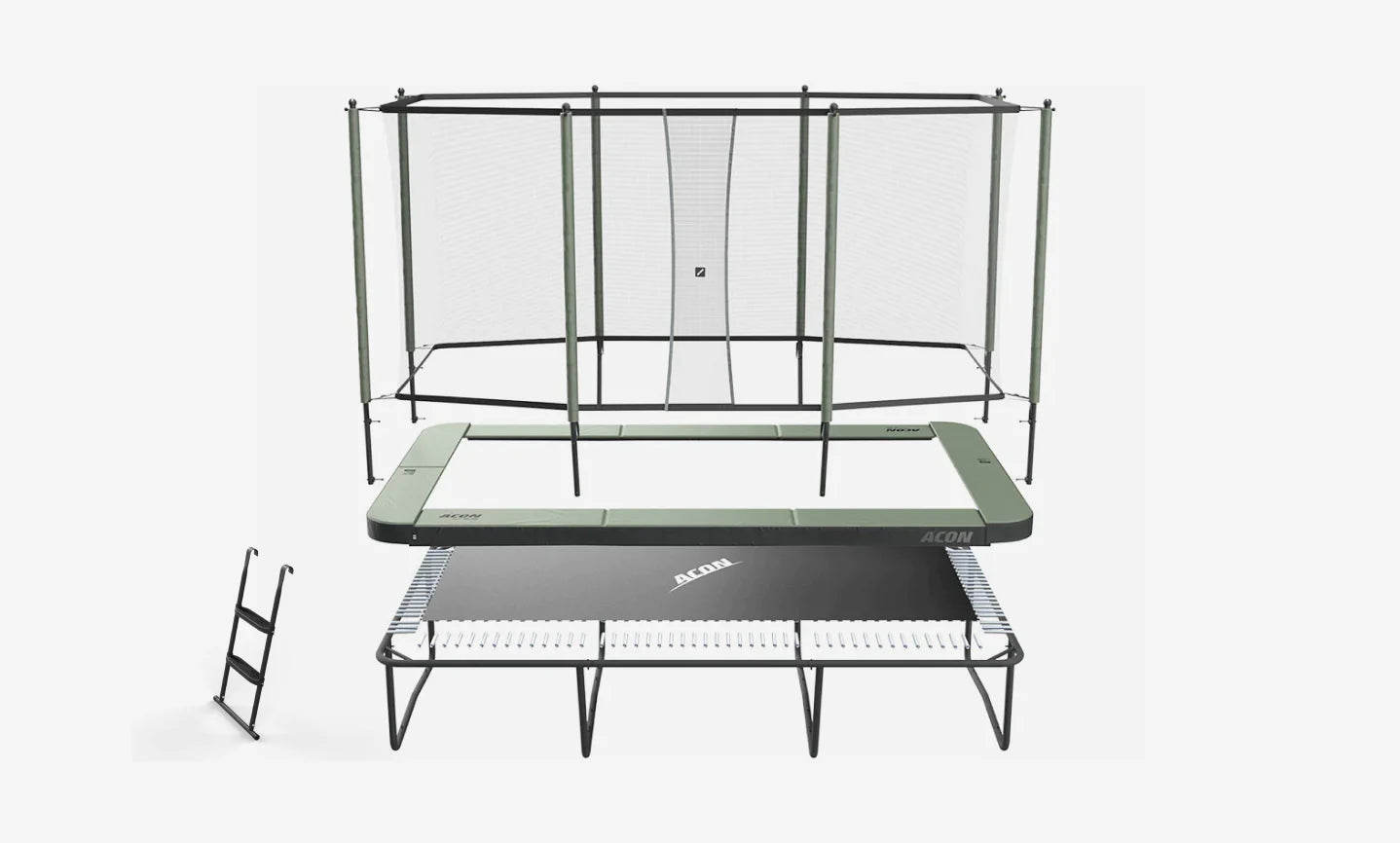 A blow-up image of rectangular trampoline