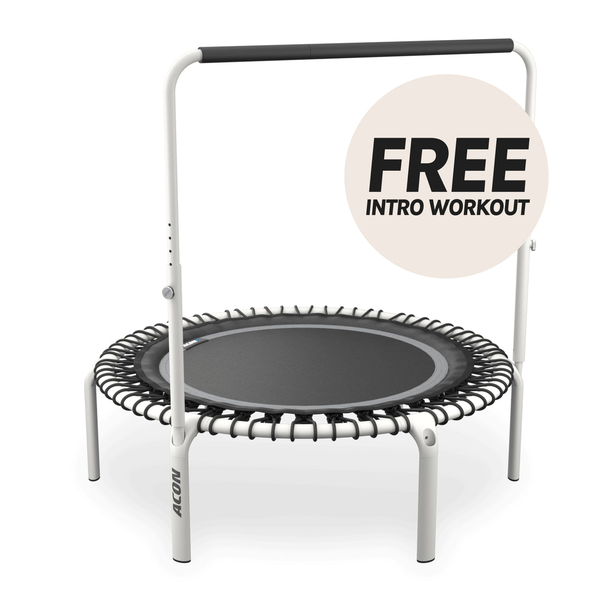 ACON Fit 1,12 m Round Rebounder with Balance Handlebar, white.