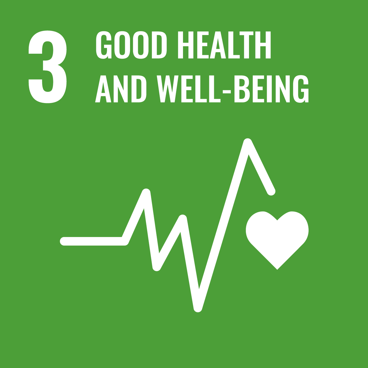 UN Sustainability Label 3 - Good Health and Well-Being.
