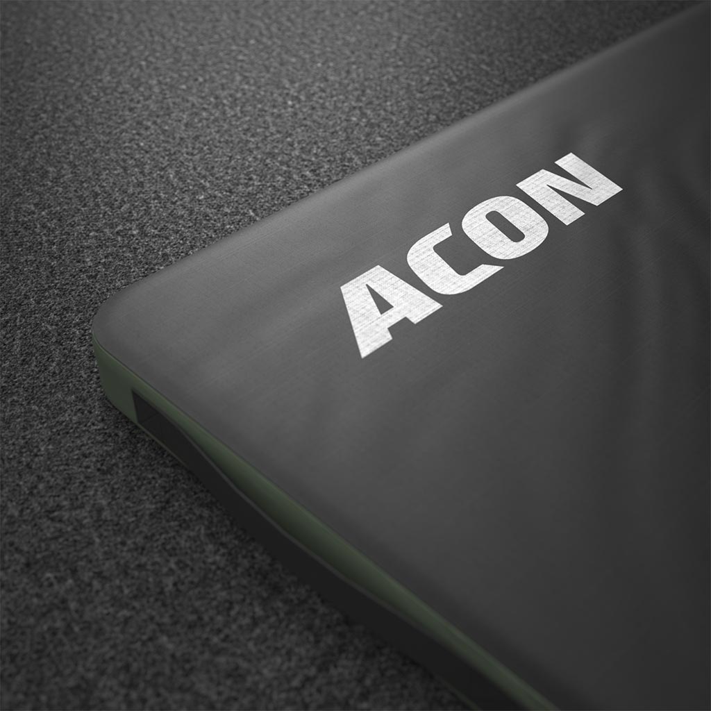 The Acon Crash Mat close up detail of the logo design