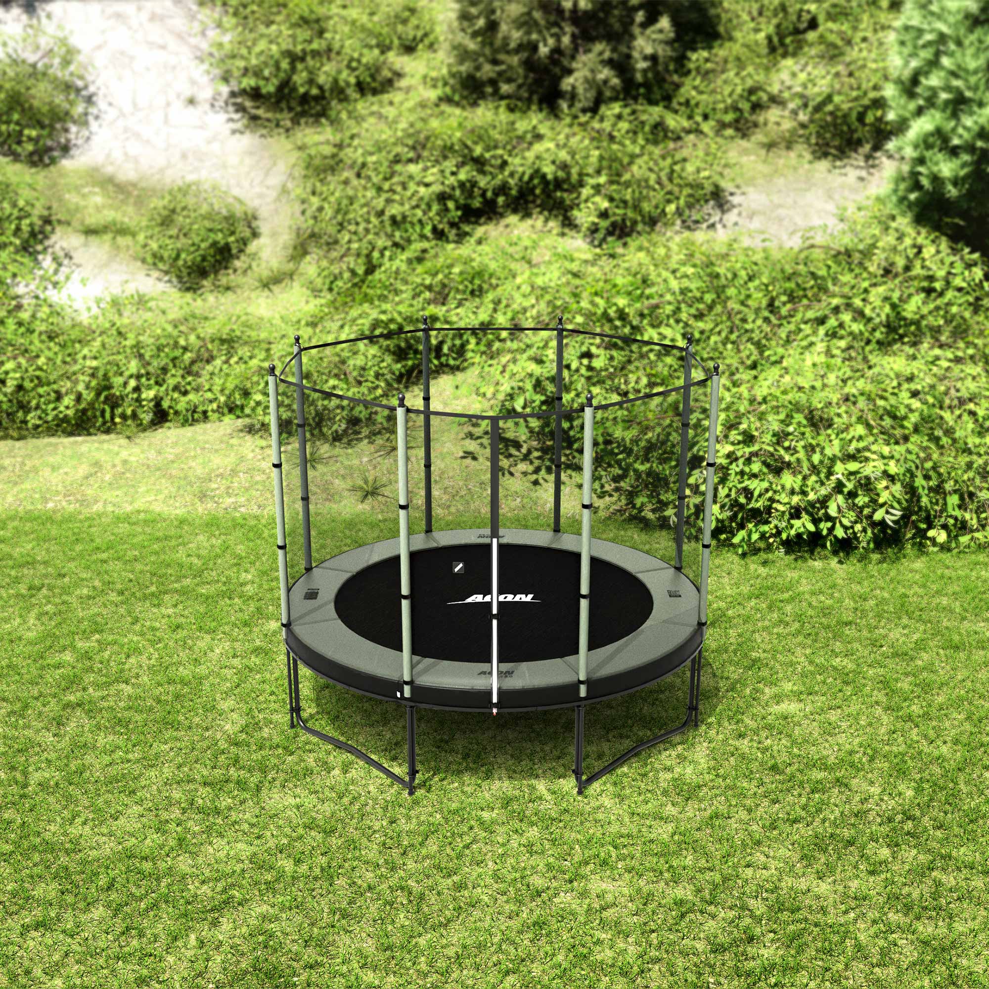 ACON Air 3,0m Trampoline with Standard Enclosure in the backyard.