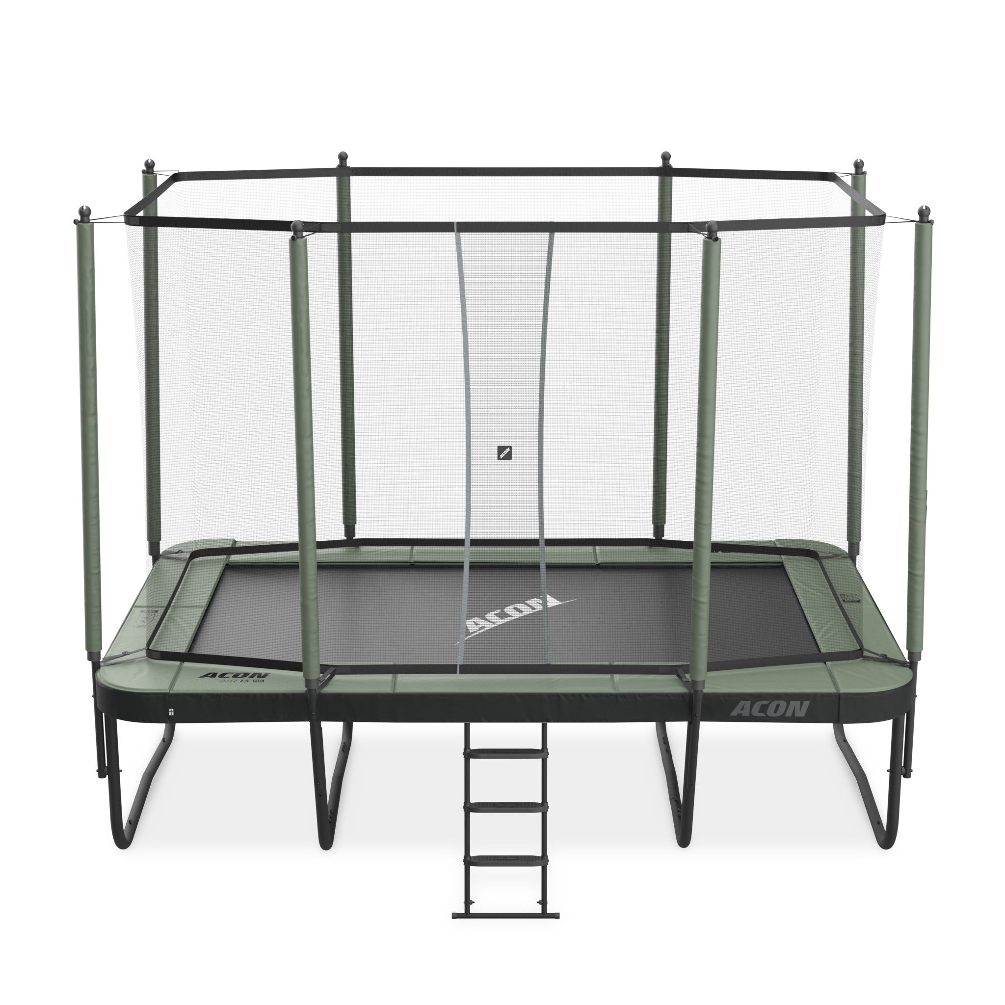 ACON Air 13 Sport HD Trampoline with enclosure and ladder.