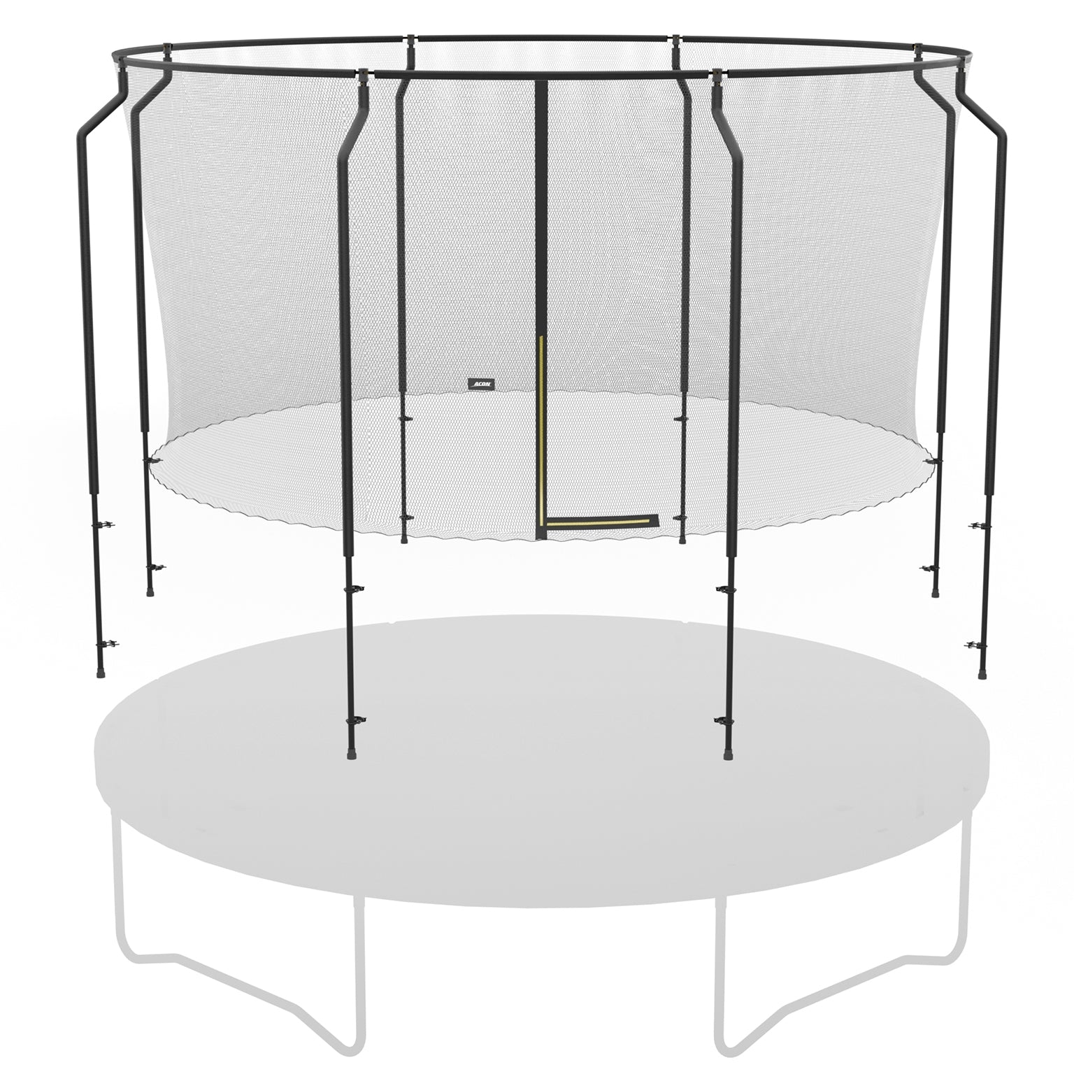 ACON Premium Enclosure above the trampoline.